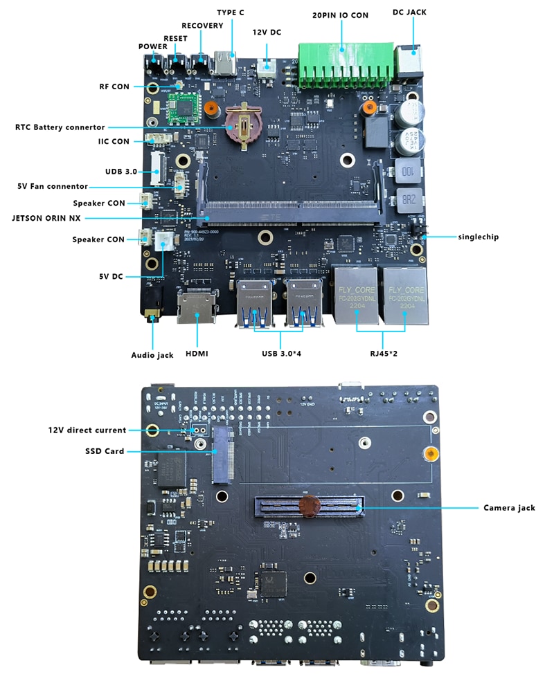 Seeed Studio Carte porteuse A607 pour Jetson Orin™ NX/Nano
